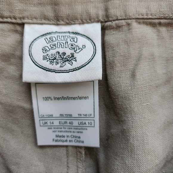 Vintage 90’s Laura Ashley wide leg linen pants - Picture 3 of 9